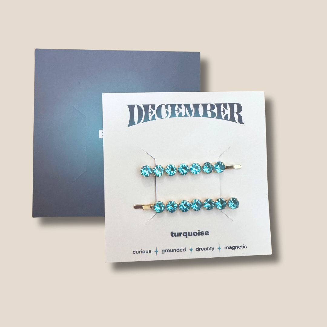 December Birthstone Hair Pins