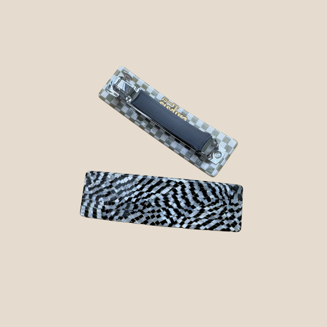 Mosaic Checker French Barrette