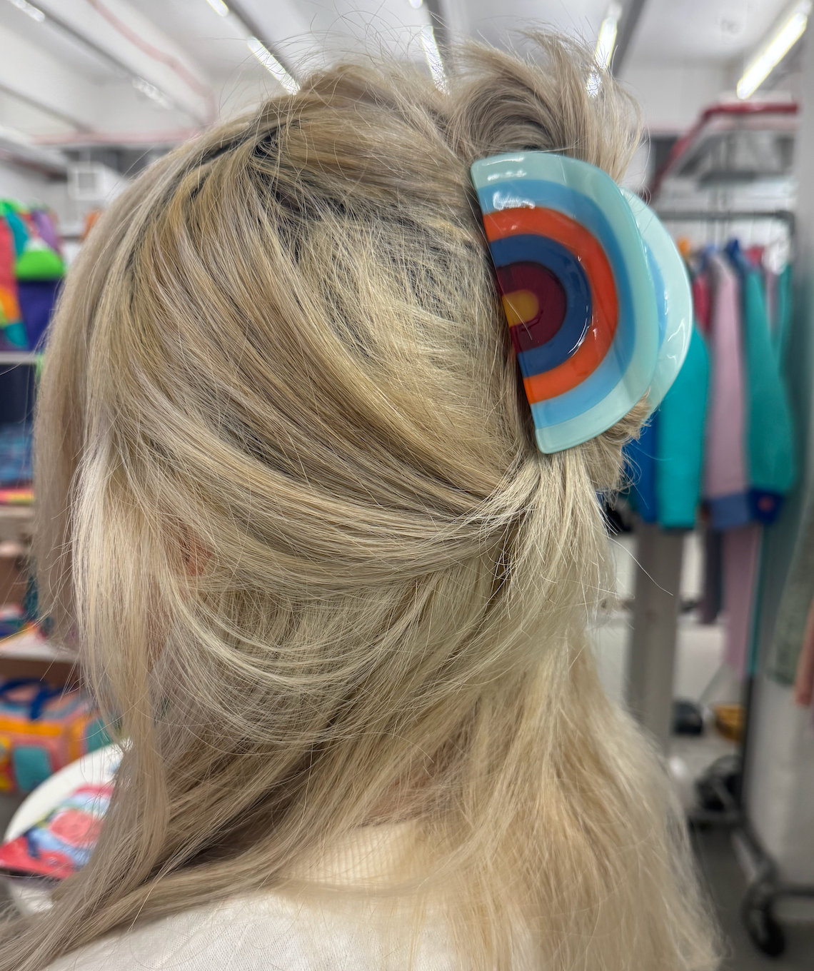 Retro Rainbow Hair Claw