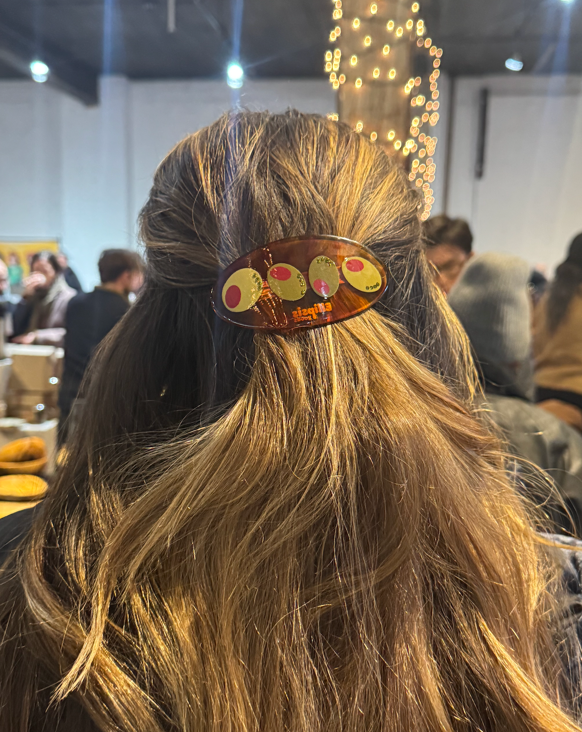 Sparkling Olives Barrette