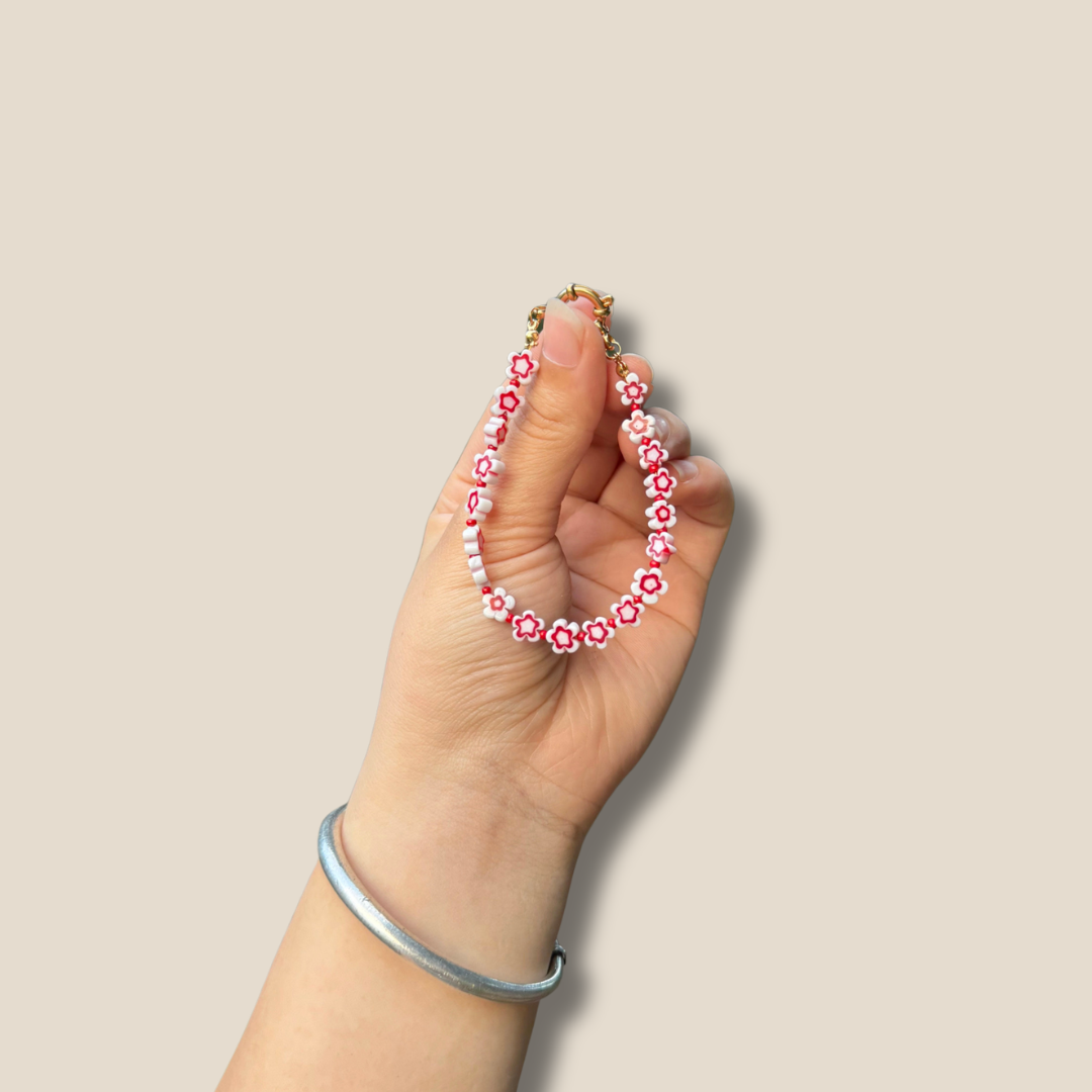 Cherry Daisy Chain Bracelet