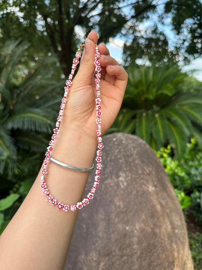 Cherry Daisy Chain Necklace