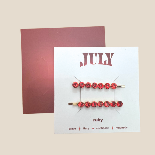 July Birthstone Hair Pins