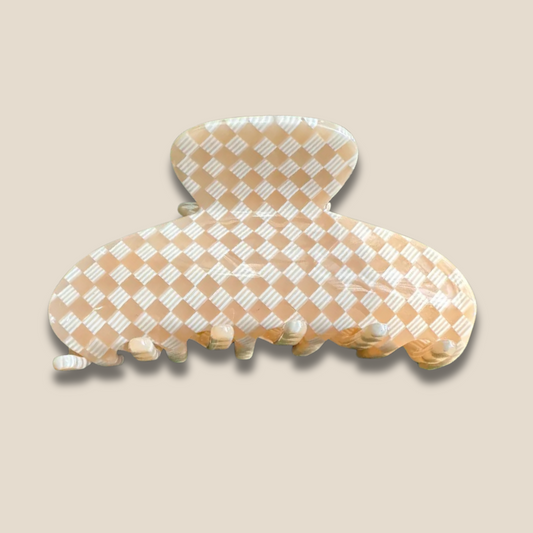 Pink Checker Everyday Hair Claw