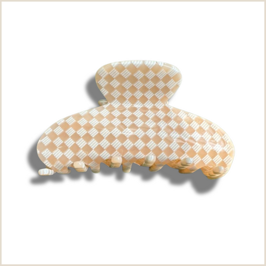 Pink Checker Everyday Hair Claw