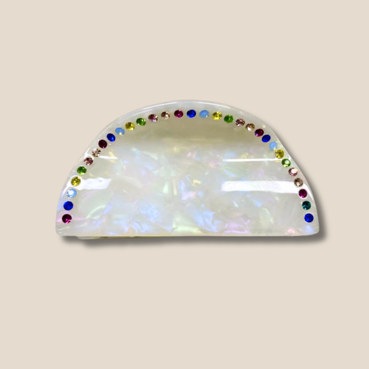 Multi Confetti Rainbow Hair Claw