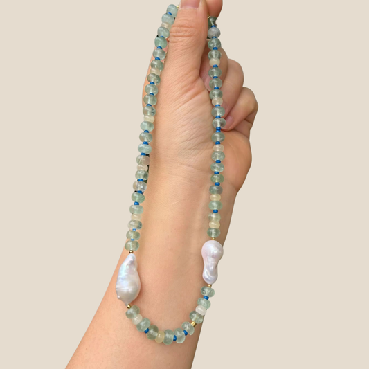 Seafoam Pearl Necklace