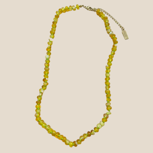 Yellow Agate Jelly Necklace